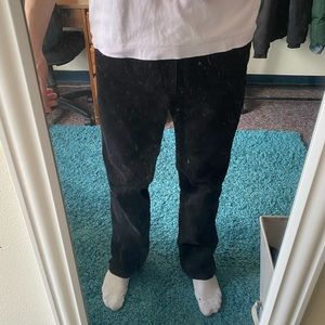 Men’s Black Corduroy Relaxed Pants